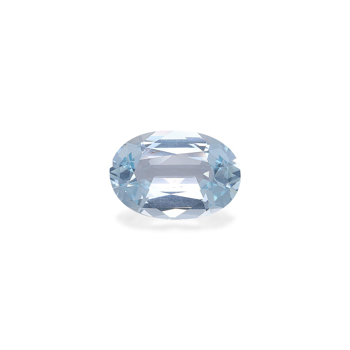 Aquamarine Oval Fine Step Cut Baby Blue