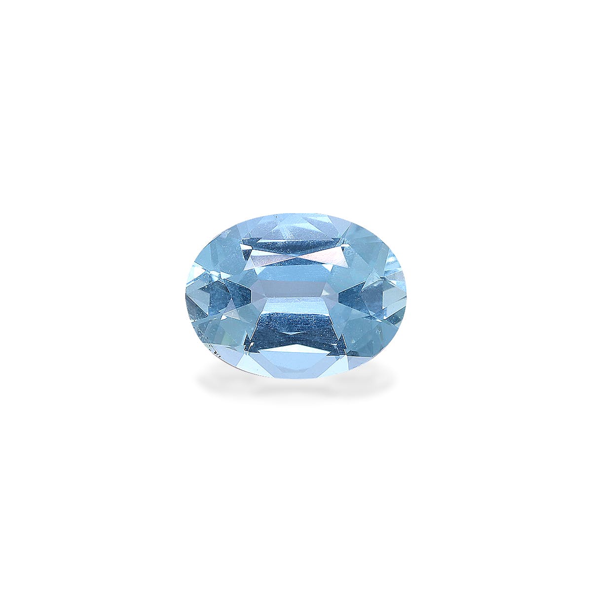 Aquamarine Oval Fine Step Cut Ice Blue