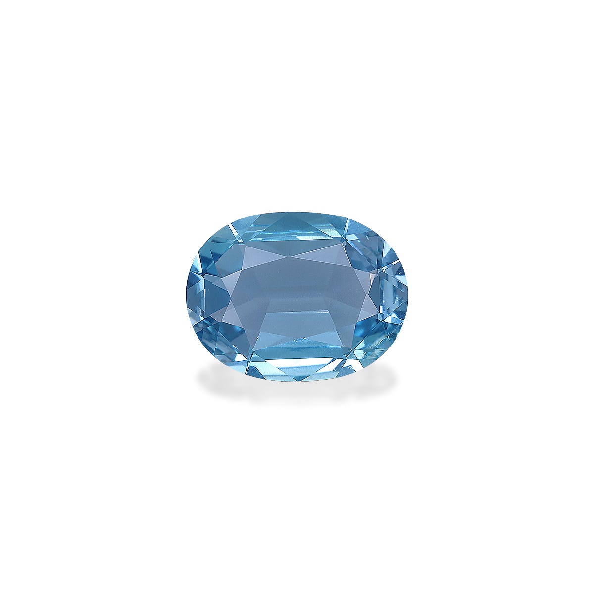 Aquamarine Oval Fine Step Cut Ice Blue