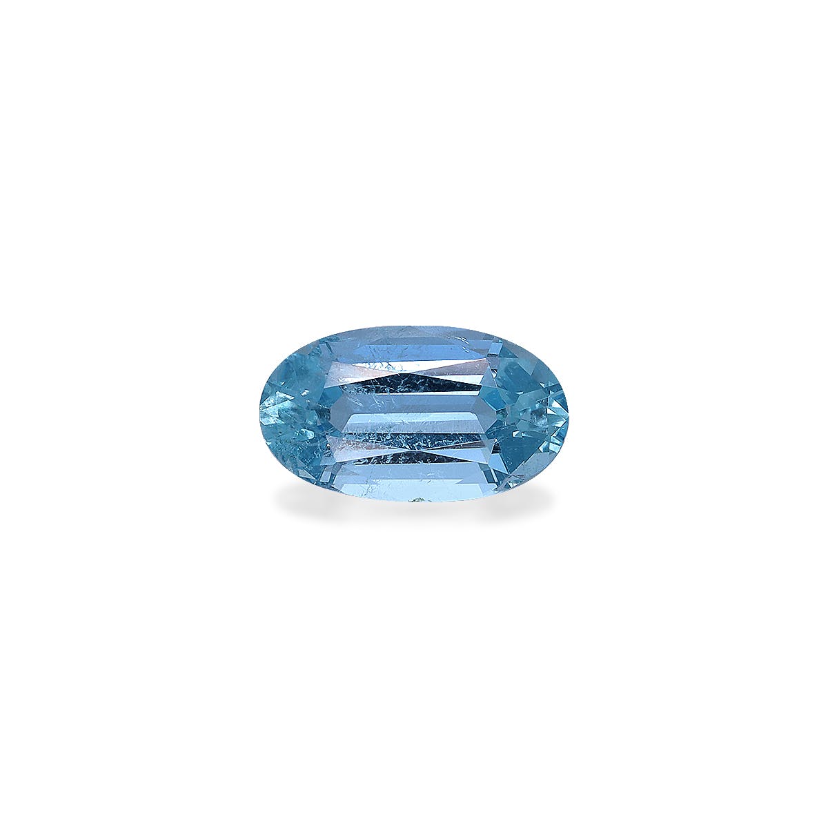 Aquamarine Oval Fine Step Cut Ice Blue