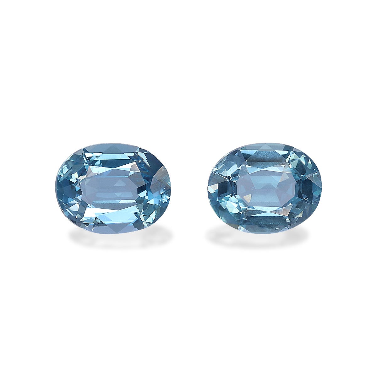 Aquamarine Oval Fine Step Cut Ice Blue