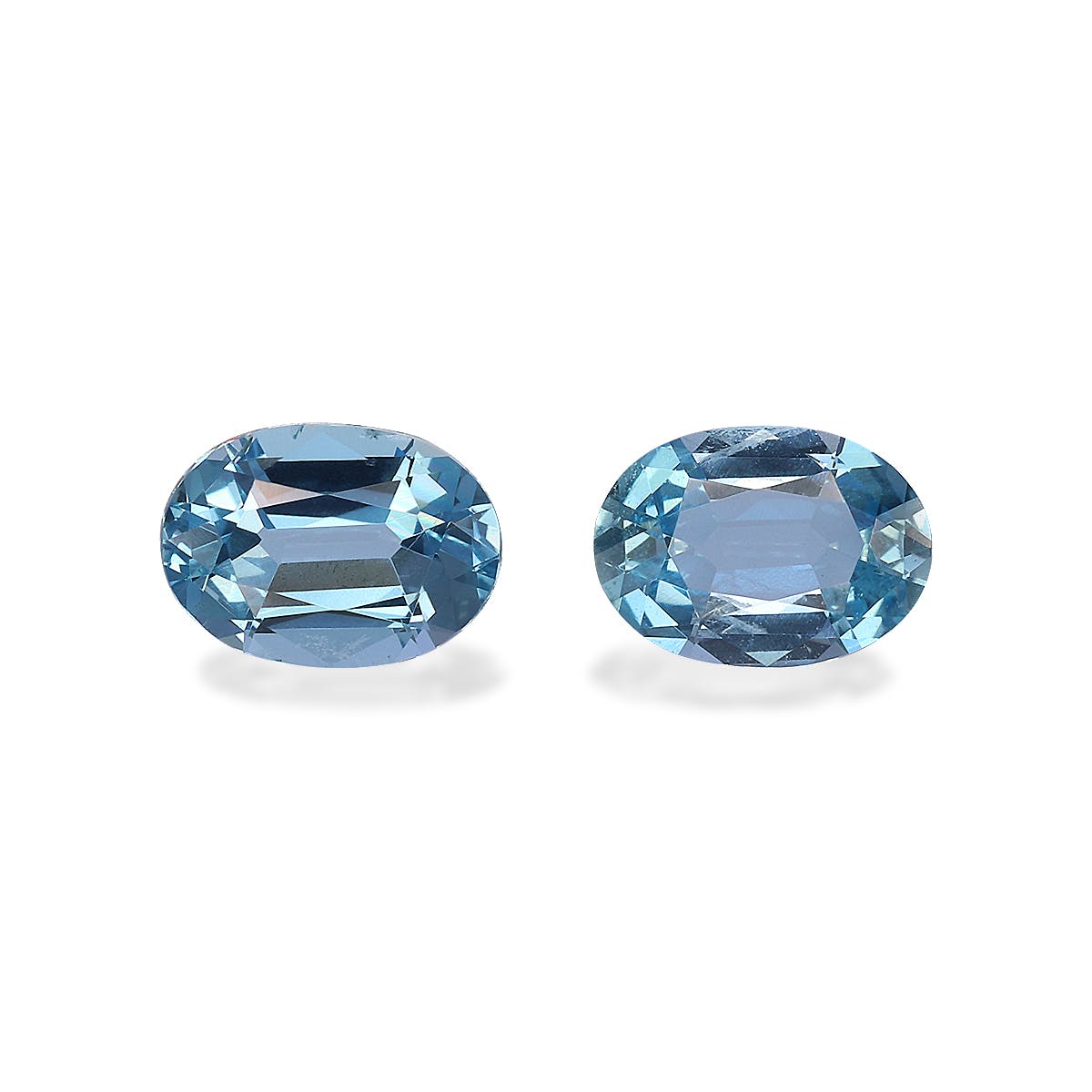 Aquamarine Oval Fine Step Cut Ice Blue