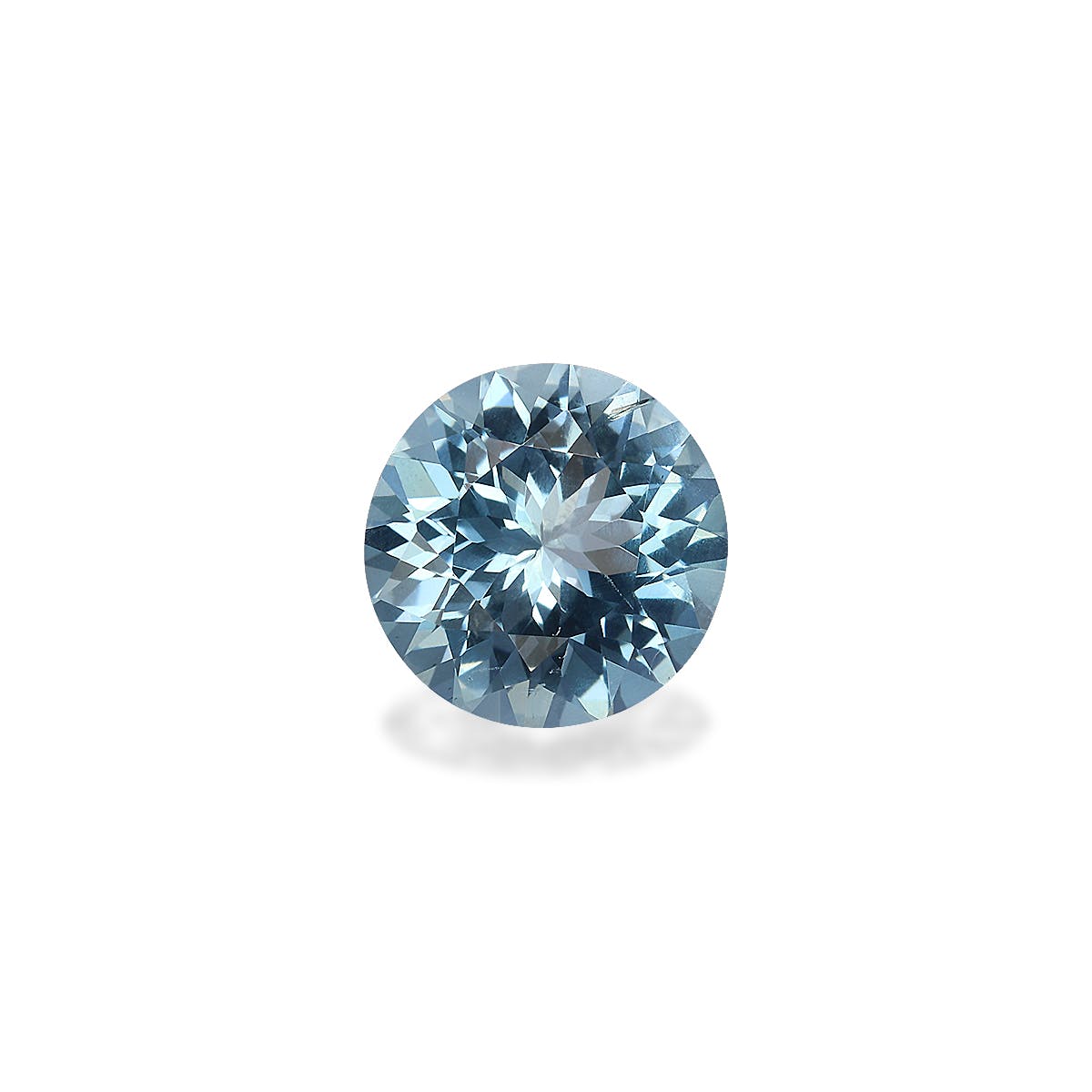 Aquamarine Round Fine Step Cut Ice Blue