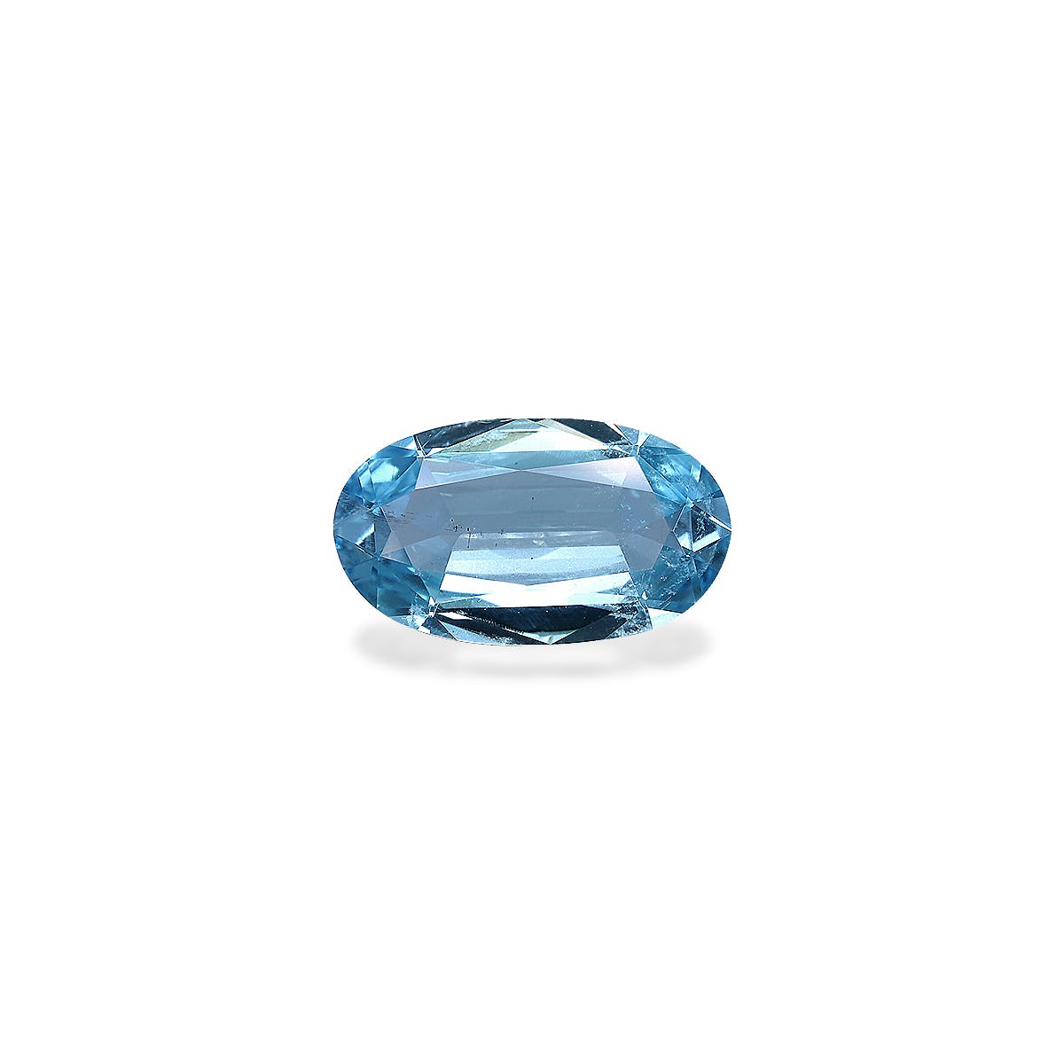 Aquamarine Oval Fine Step Cut Ice Blue