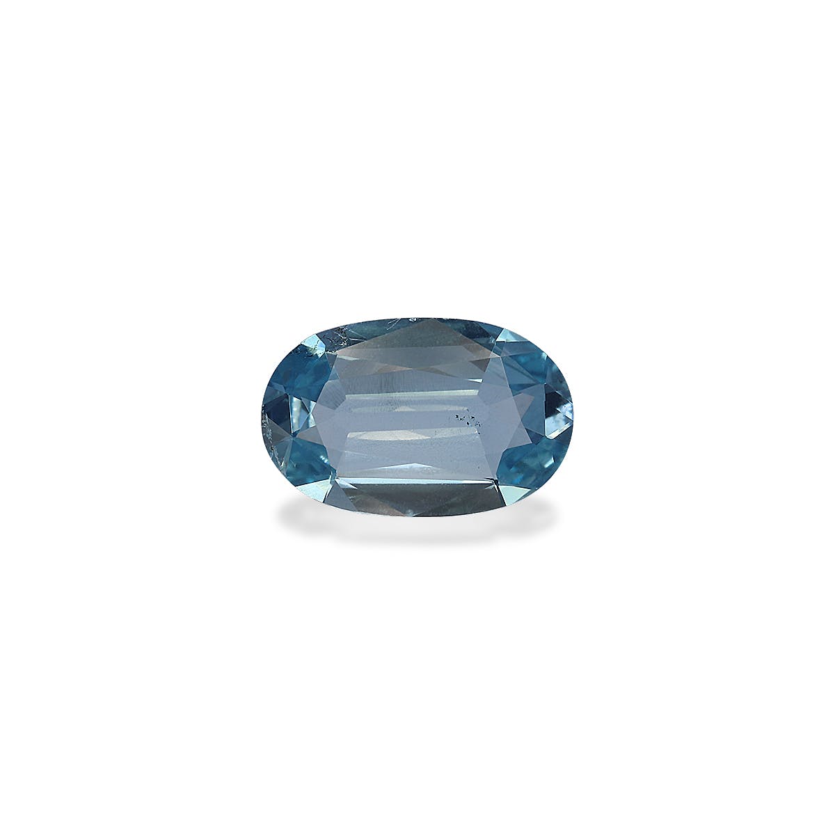 Aquamarine Oval Fine Step Cut Ice Blue