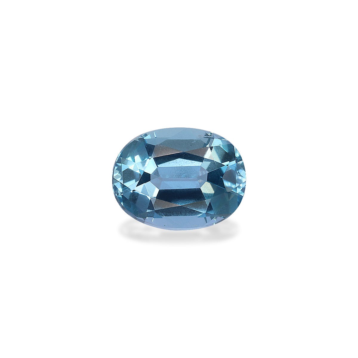 Aquamarine Oval Fine Step Cut Ice Blue