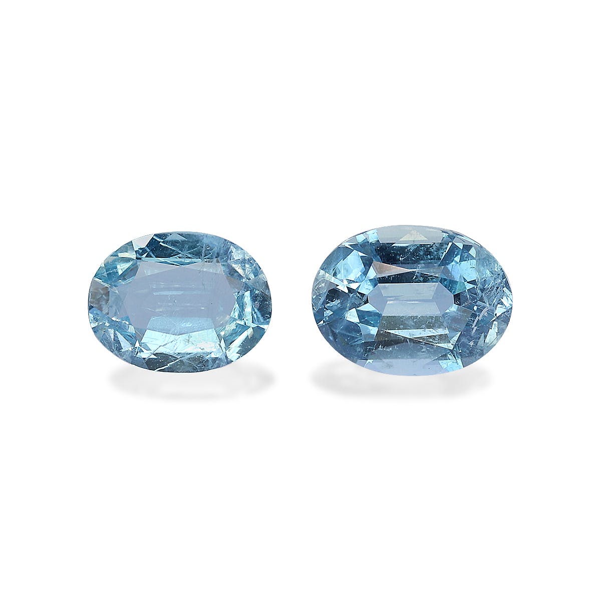 Aquamarine Oval Fine Step Cut Ice Blue