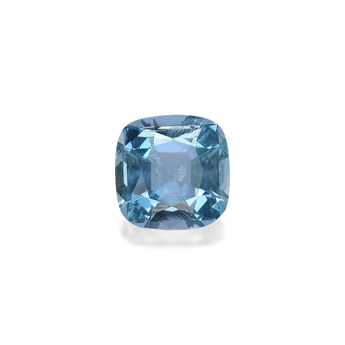 Aquamarine Cushion Fine Step Cut Ice Blue