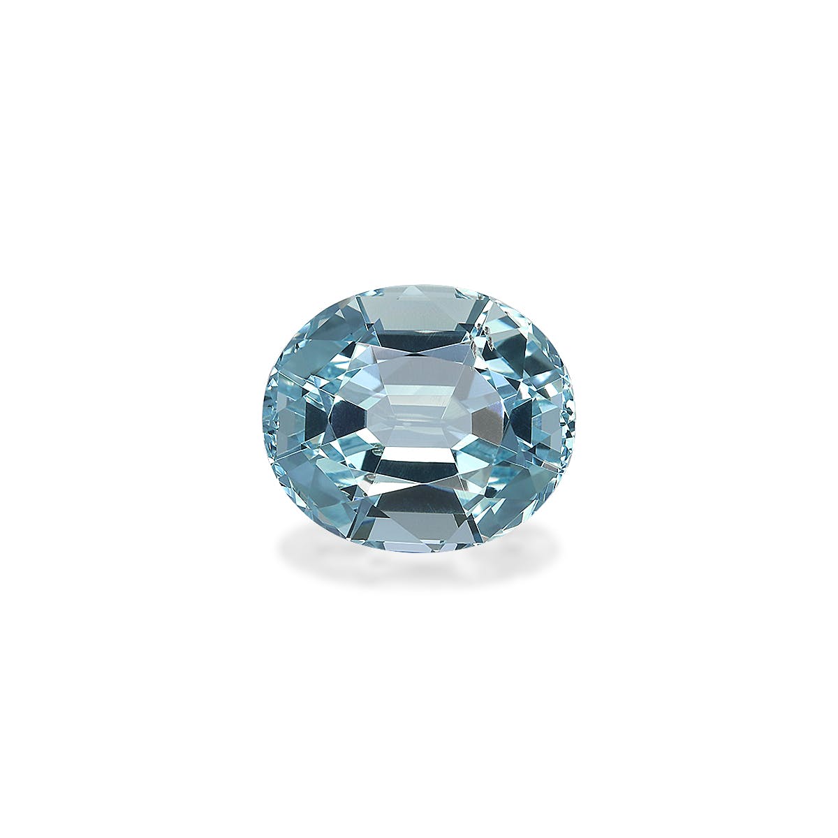 Aquamarine Oval Fine Step Cut Sky Blue