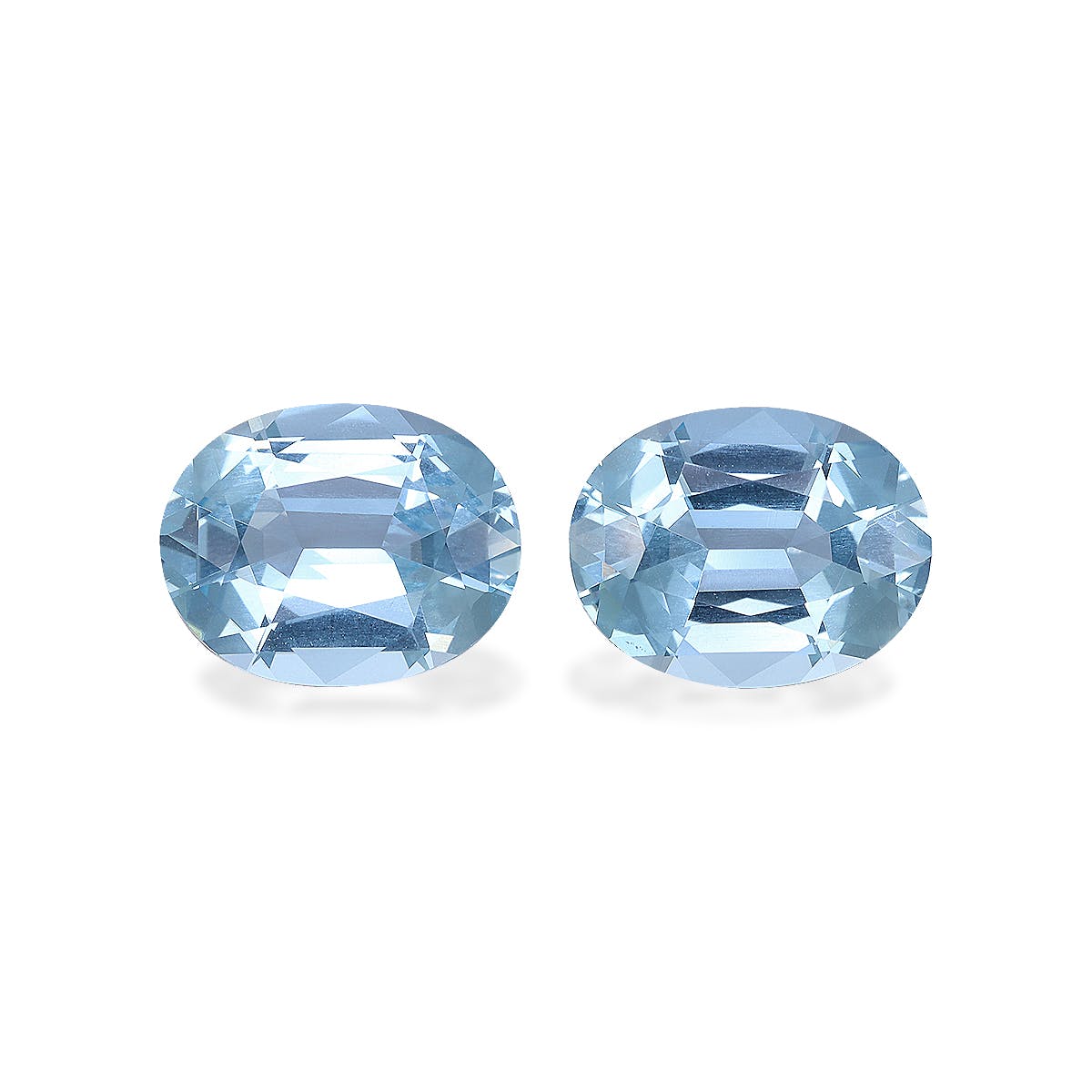 Aquamarine Oval Fine Step Cut Baby Blue