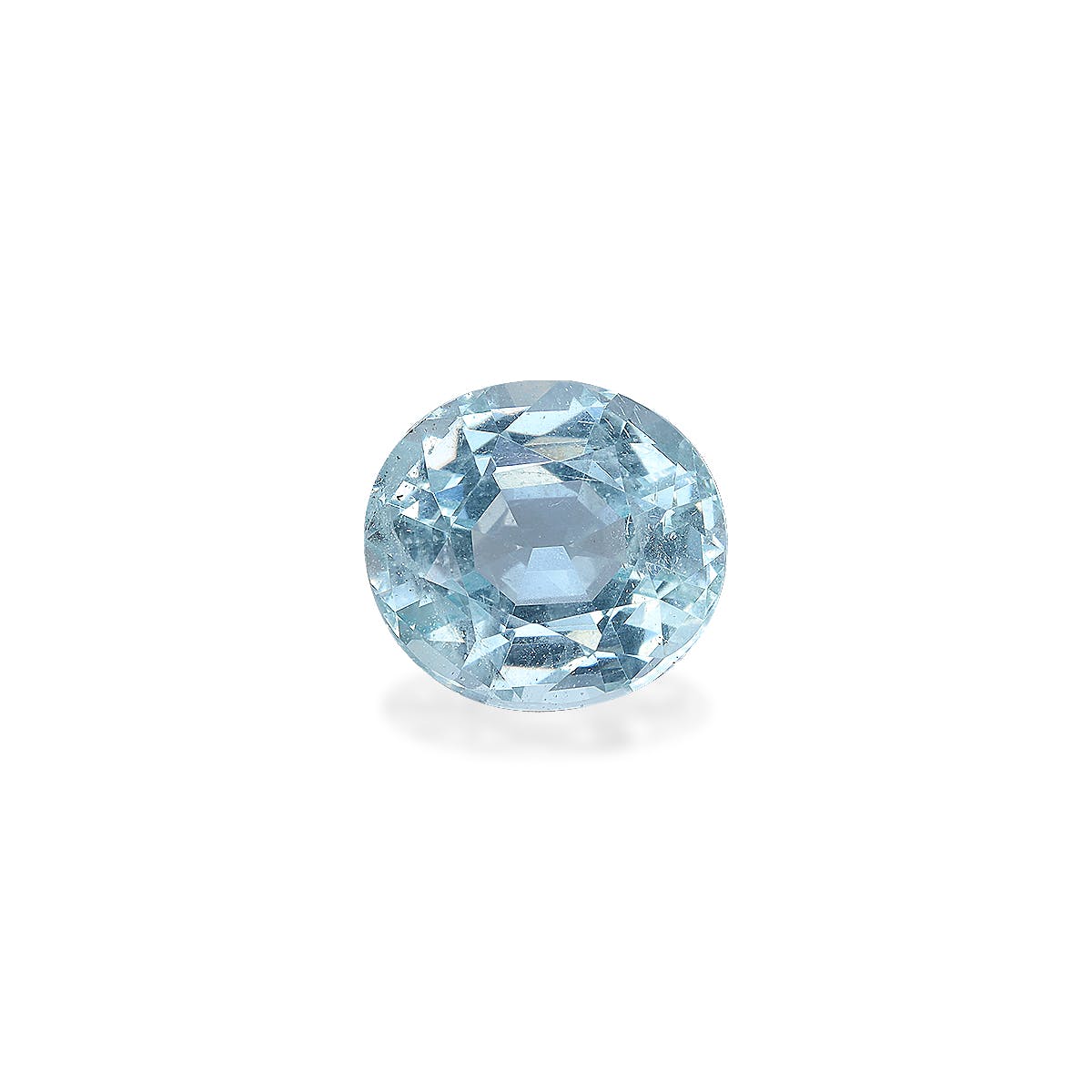 Aquamarine Oval Fine Step Cut Sky Blue