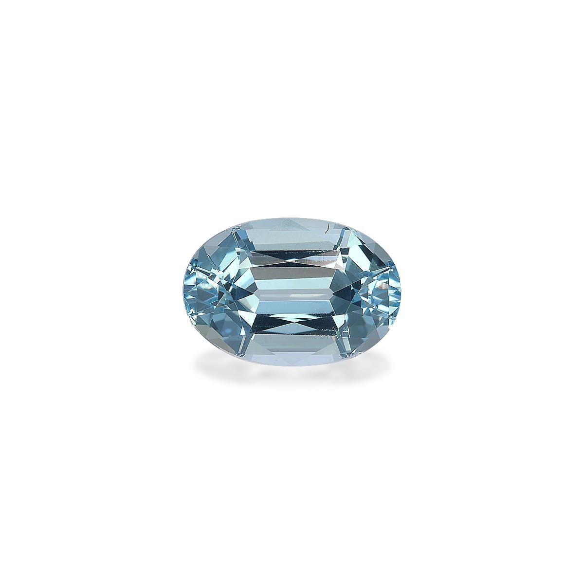 Aquamarine Oval Fine Step Cut Baby Blue