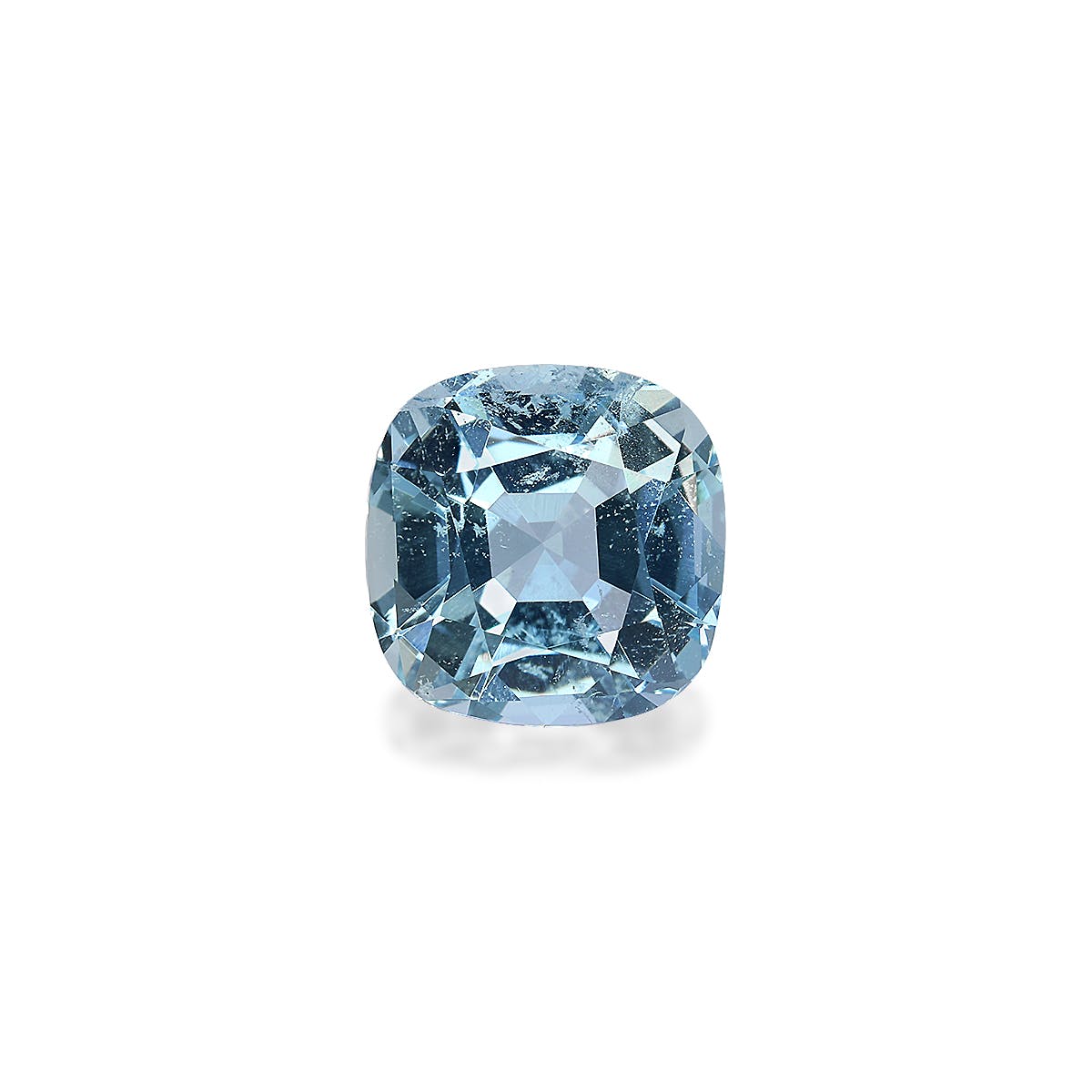 Aquamarine Cushion Fine Step Cut Baby Blue