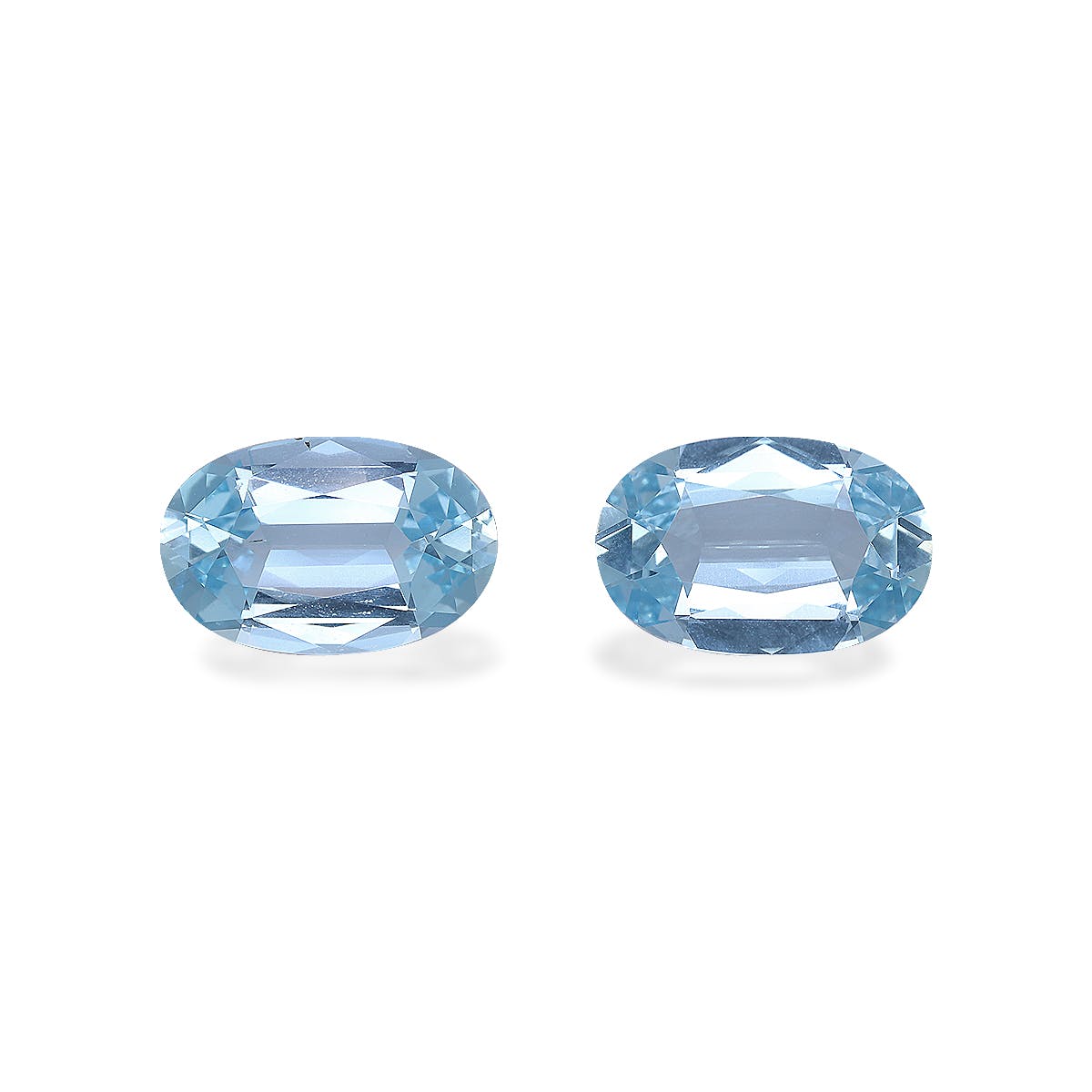 Aquamarine Oval Fine Step Cut Baby Blue