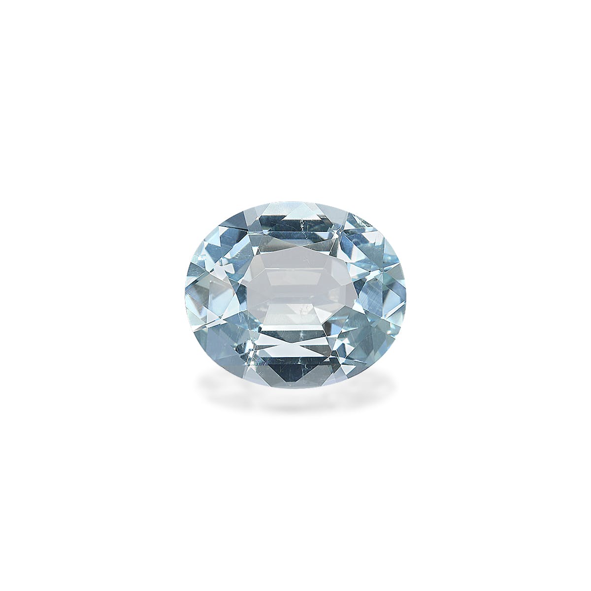 Aquamarine Oval Fine Step Cut Baby Blue