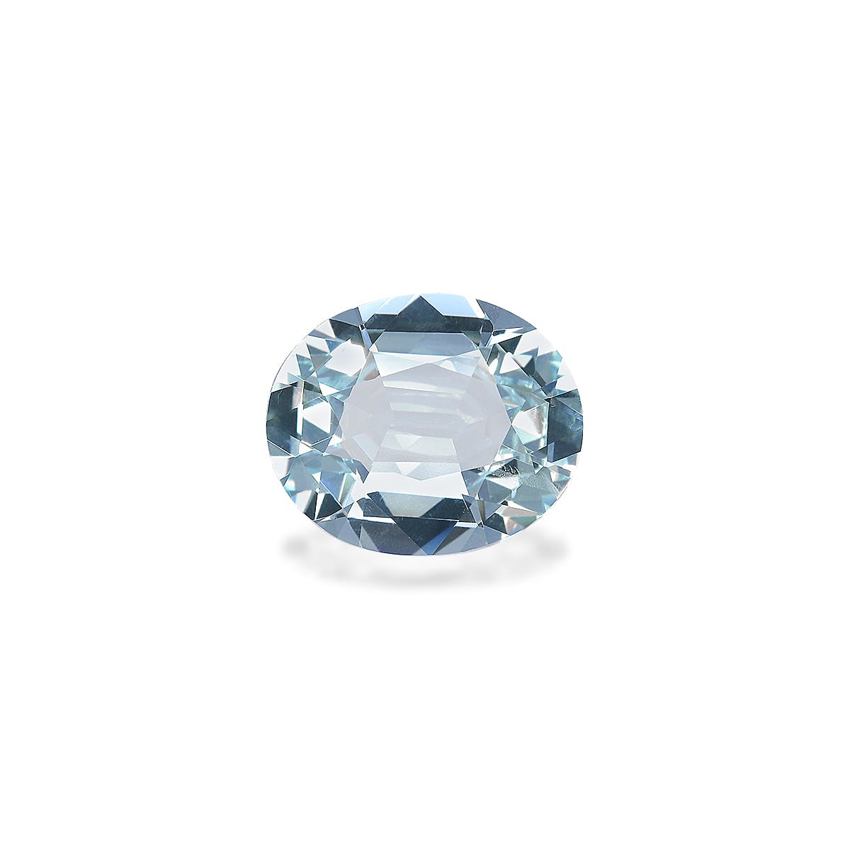 Aquamarine Oval Fine Step Cut Baby Blue