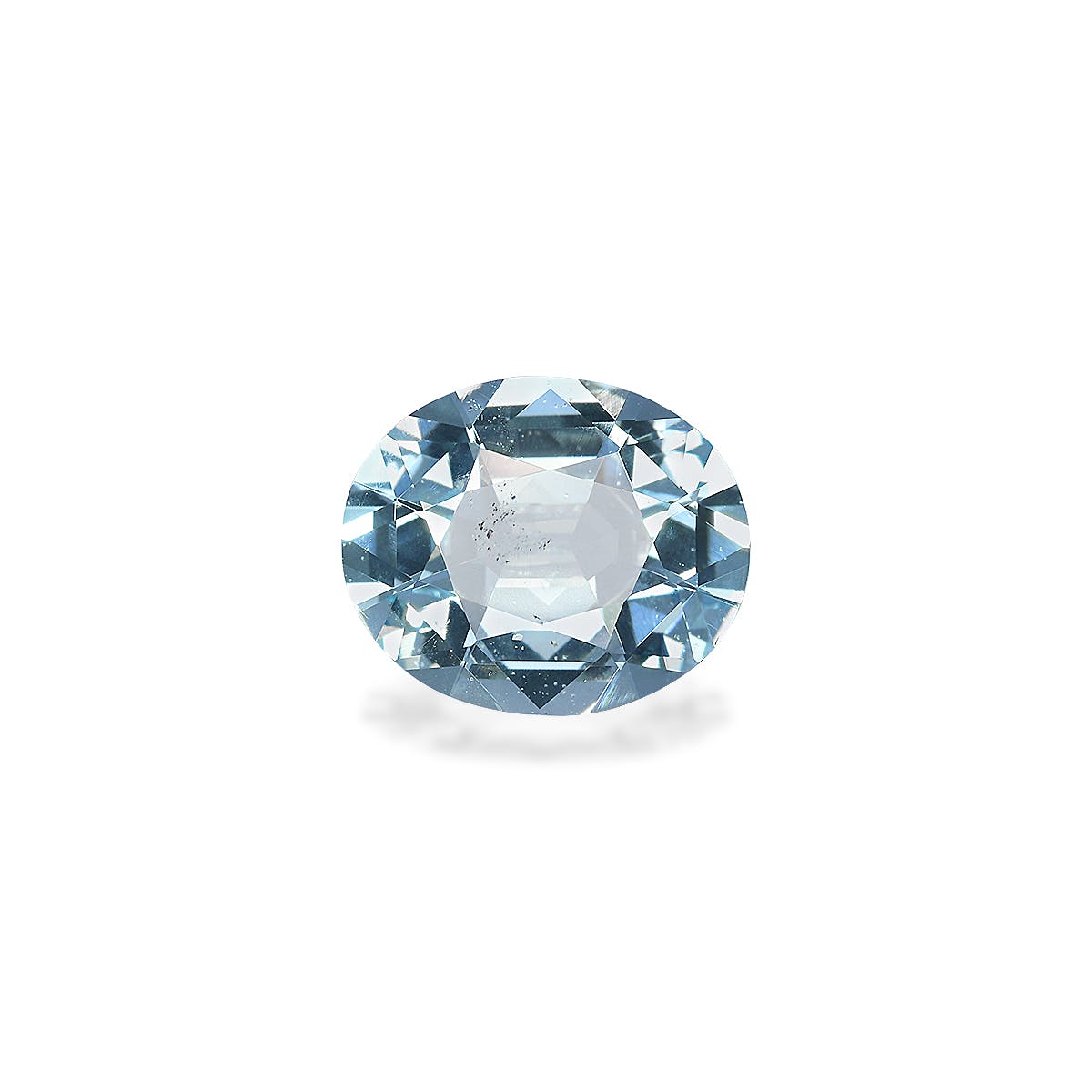 Aquamarine Oval Fine Step Cut Baby Blue