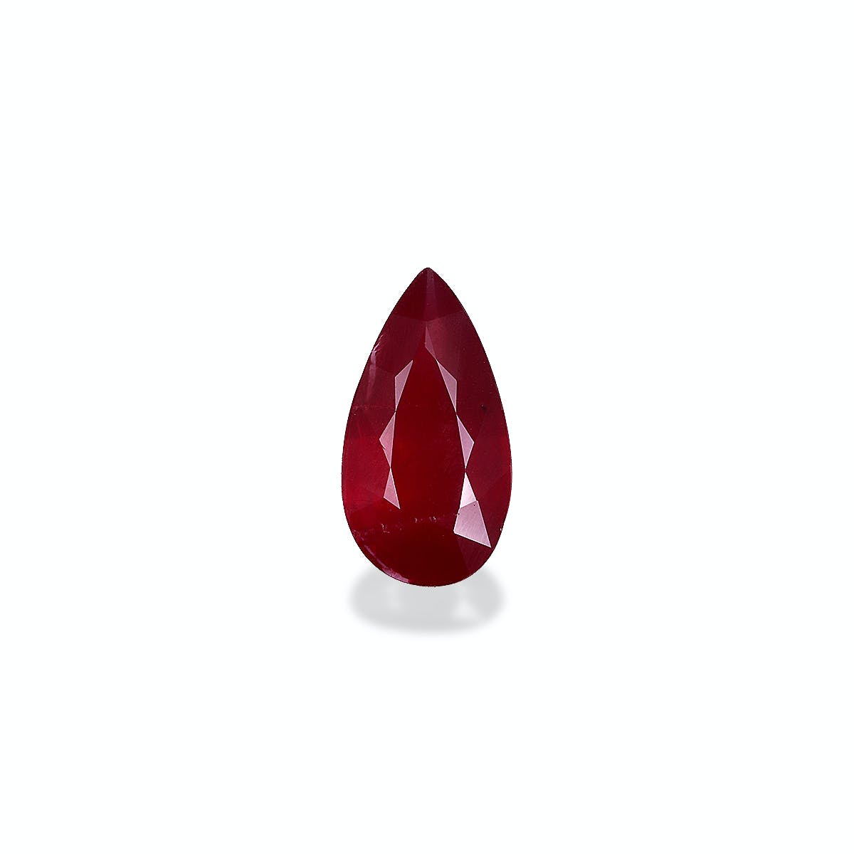 Mozambique Ruby Pear Fine Step Cut Red