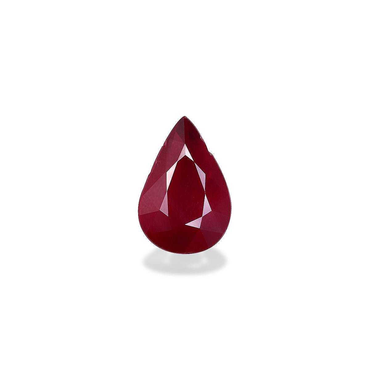 Mozambique Ruby Pear Fine Step Cut Red