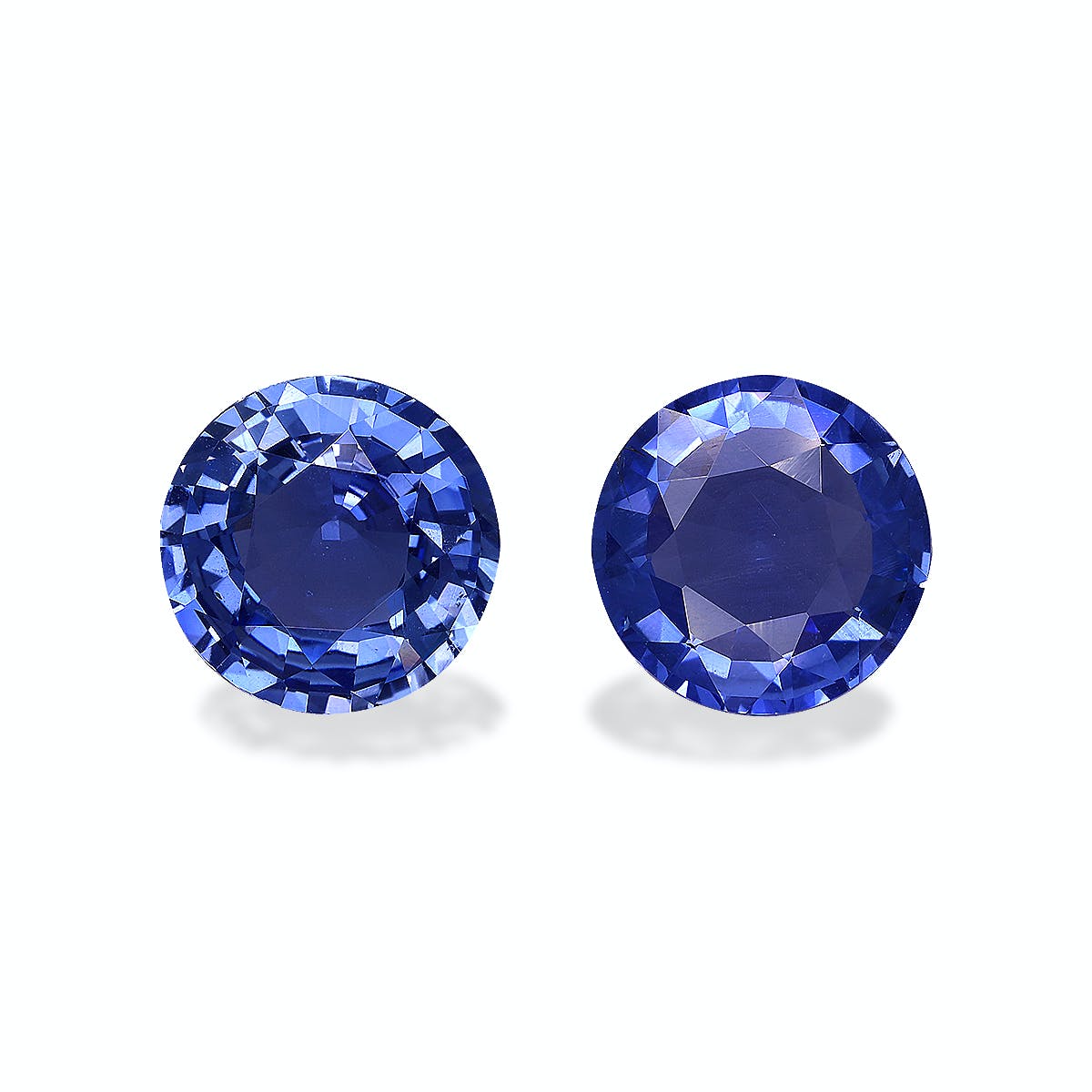 Blue Sapphire Round Fine Step Cut Blue