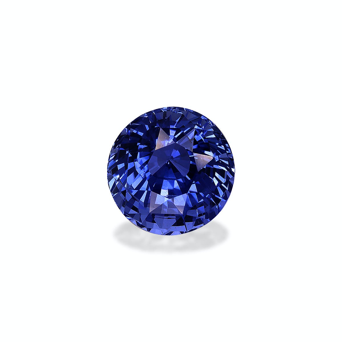 Blue Sapphire Round Fine Step Cut Blue