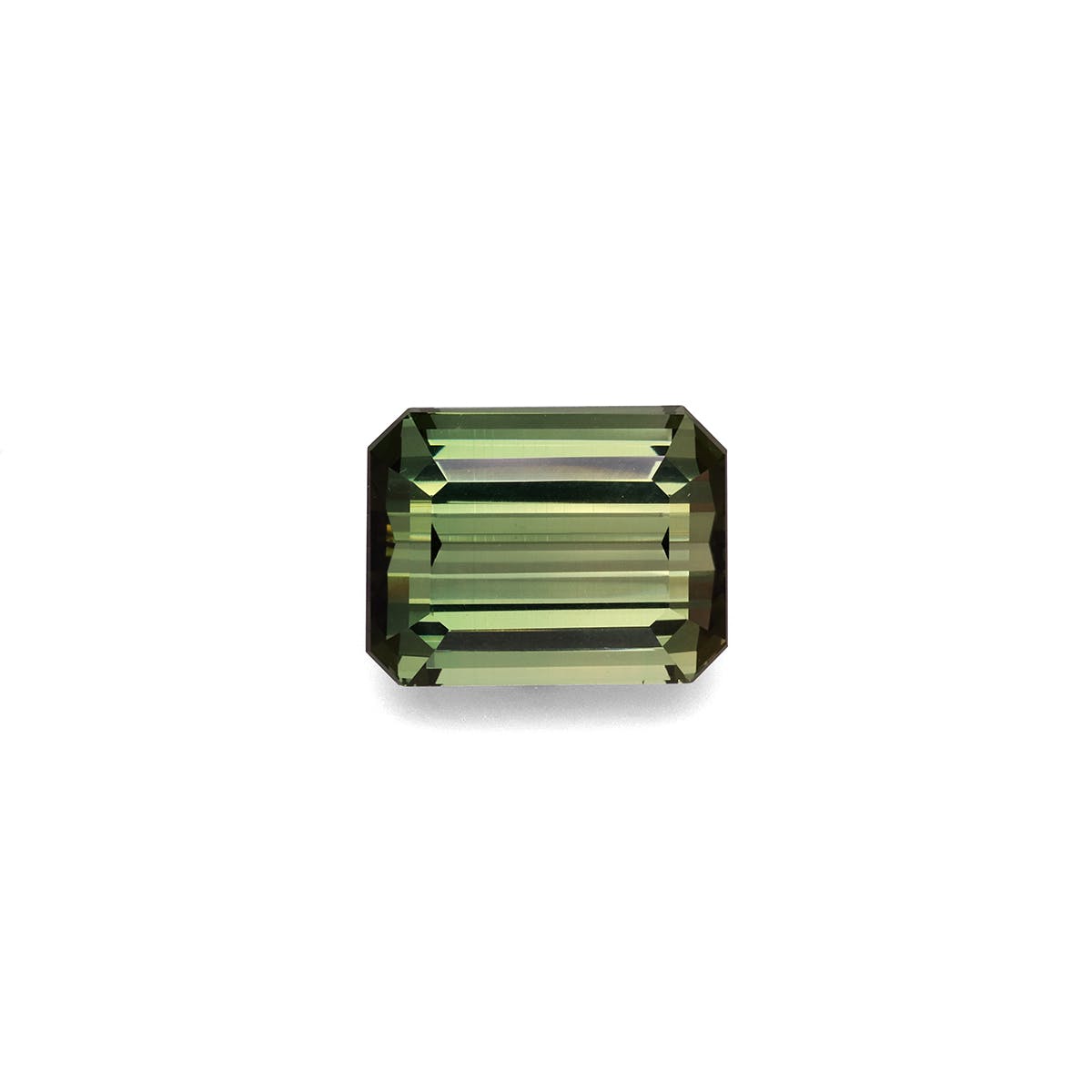 Green Tourmaline Rectangular Emerald Cut Forest Green