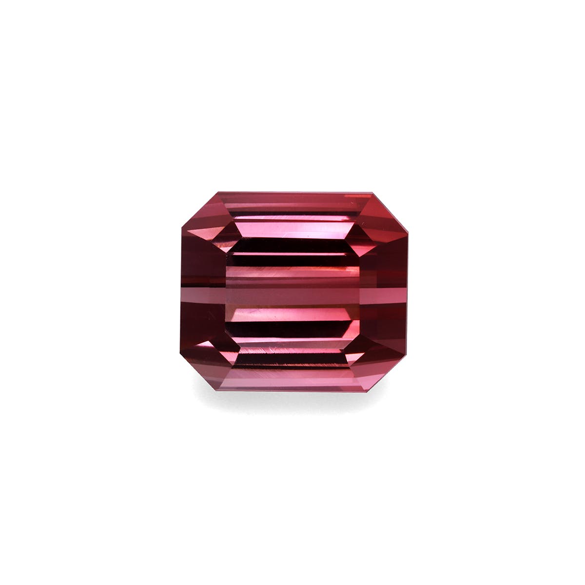 Pink Tourmaline Rectangular Emerald Cut Rosewood Pink