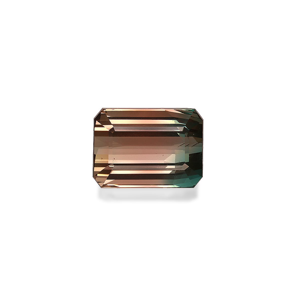 Bi Colour Tourmaline Rectangular Emerald Cut Bi Colour