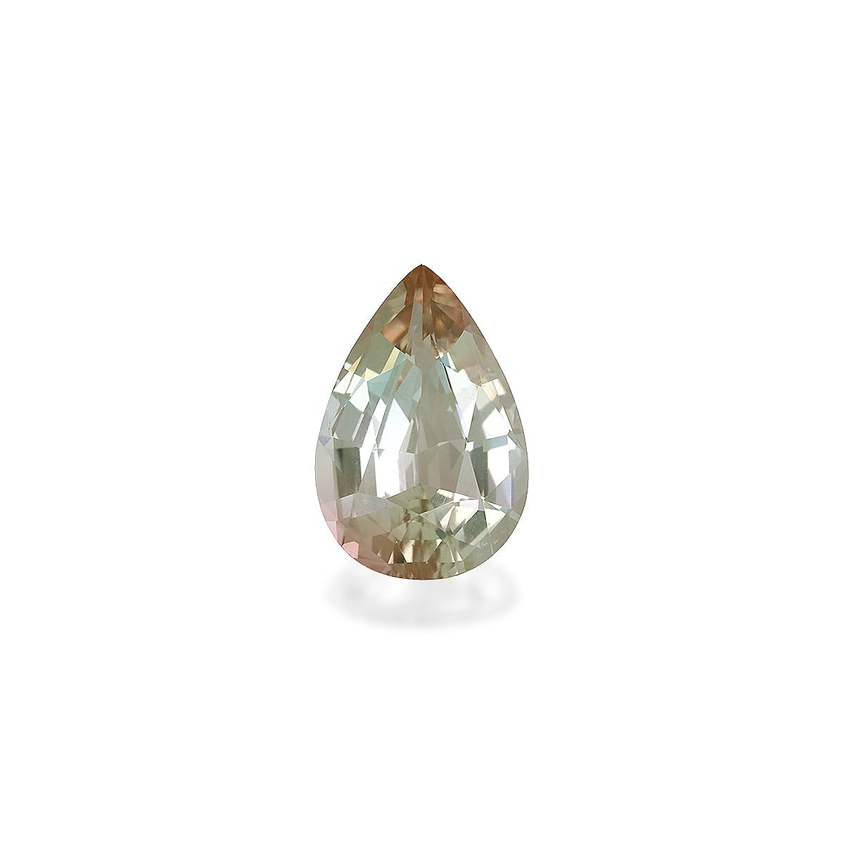 Bi Colour Tourmaline Pear Fine Step Cut Bi Colour