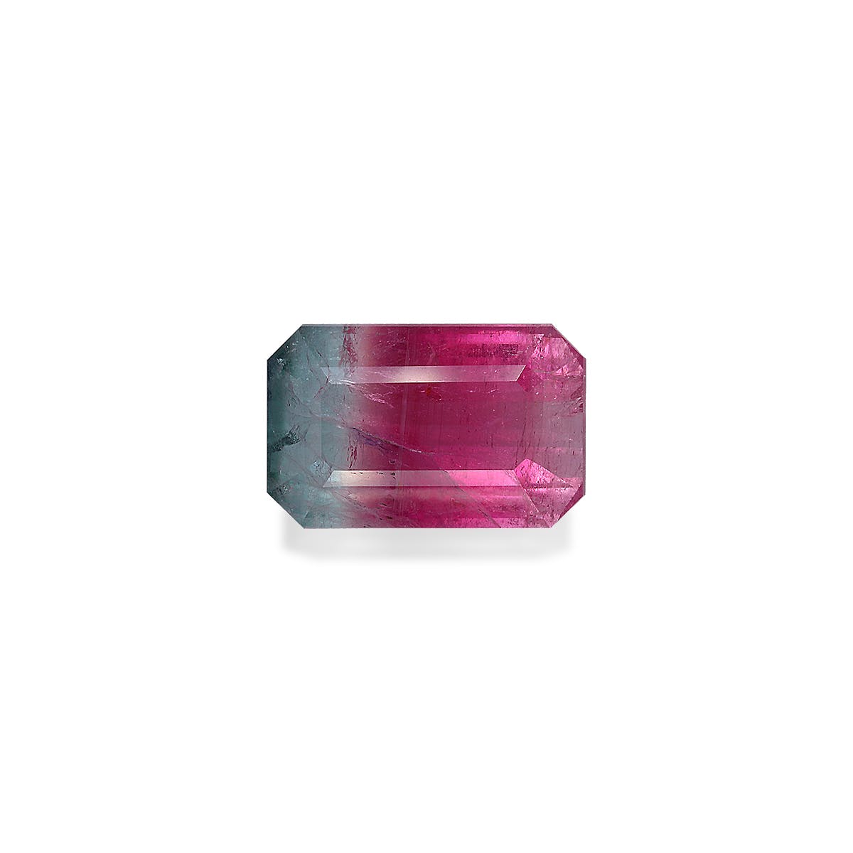 Bi Colour Tourmaline Rectangular Emerald Cut Bi Colour