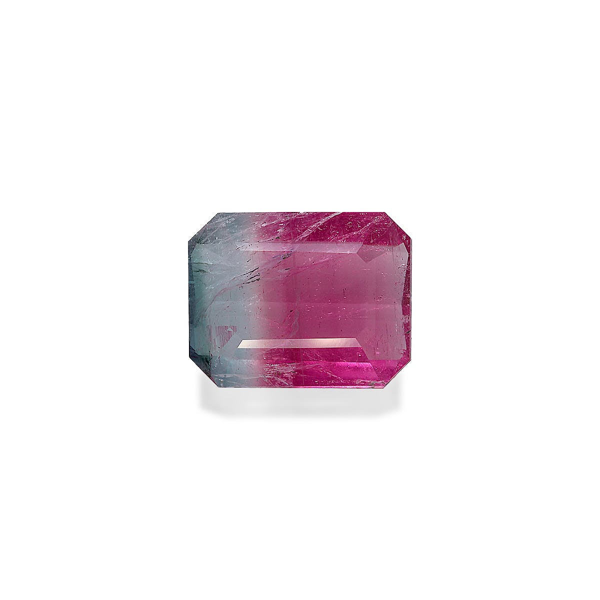 Bi Colour Tourmaline Rectangular Emerald Cut Bi Colour