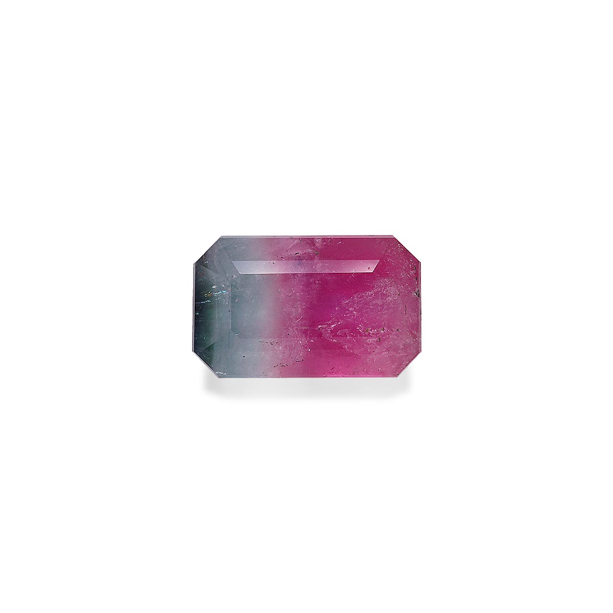 Bi Colour Tourmaline Rectangular Emerald Cut Bi Colour