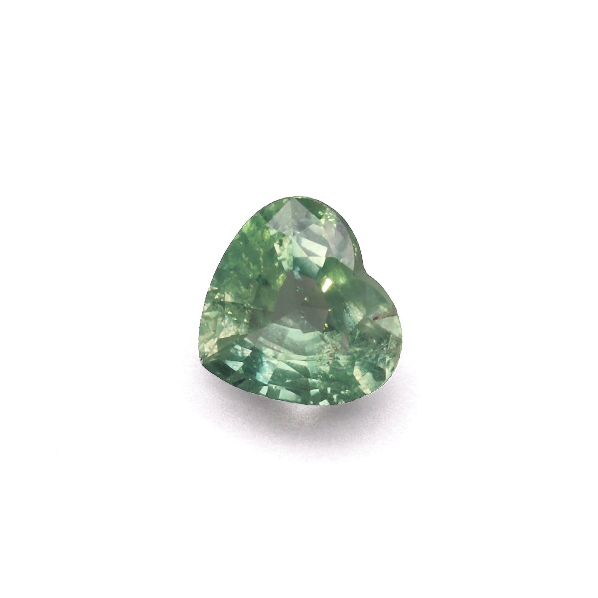 Chrysoberyl Heart Fine Step Cut Cotton Green