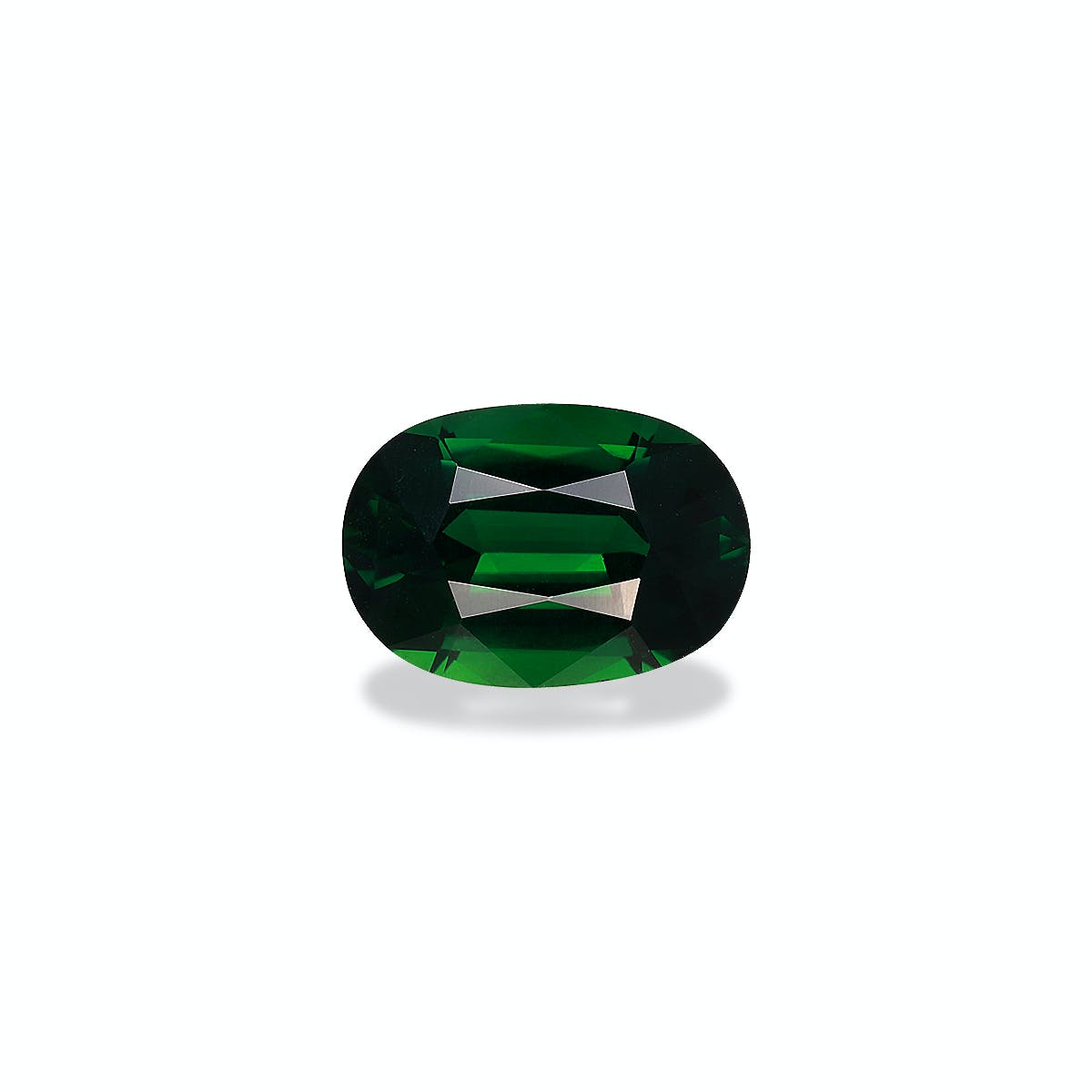 Chrome Tourmaline Oval Fine Step Cut Basil Green