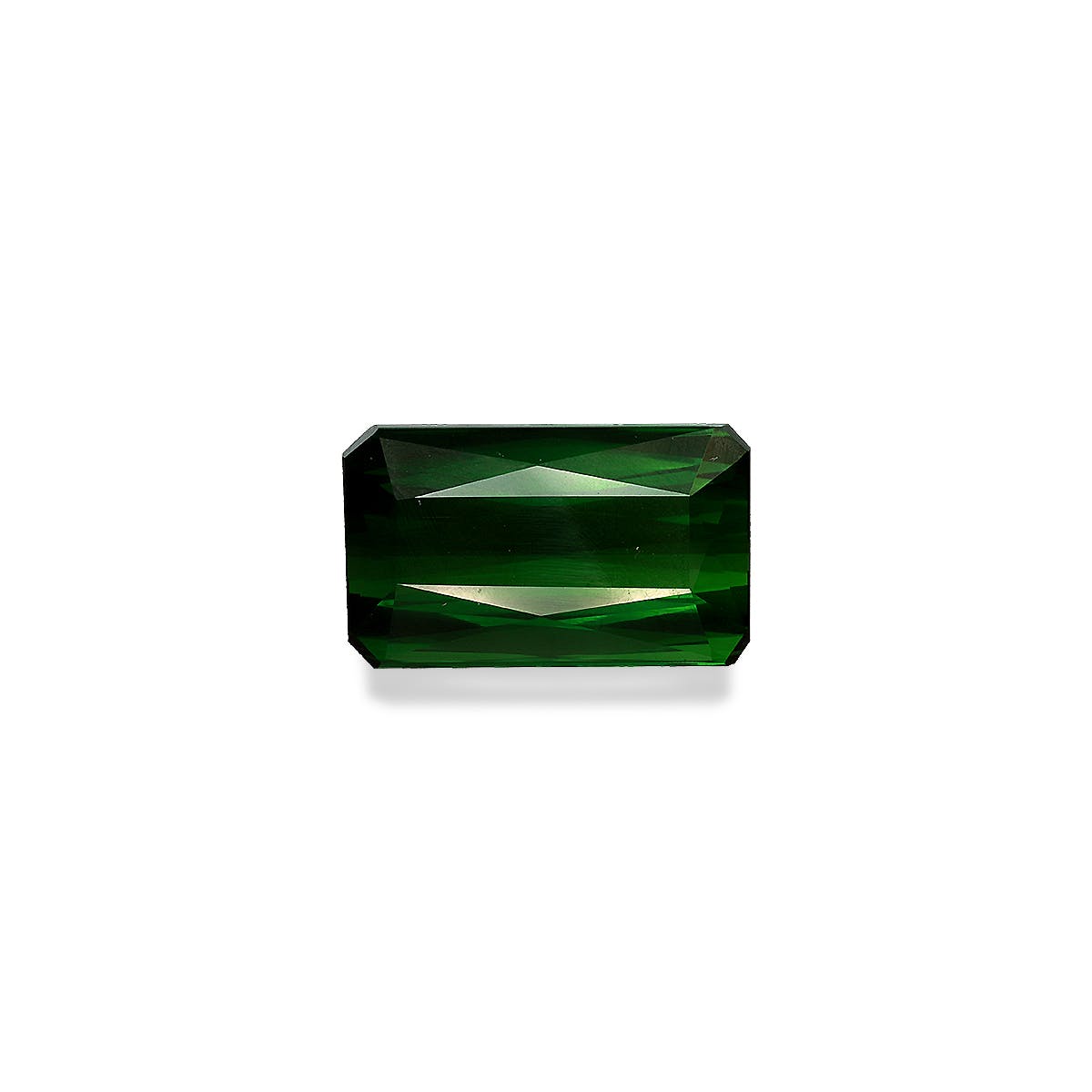 Chrome Tourmaline Rectangular Scissor Cut Basil Green