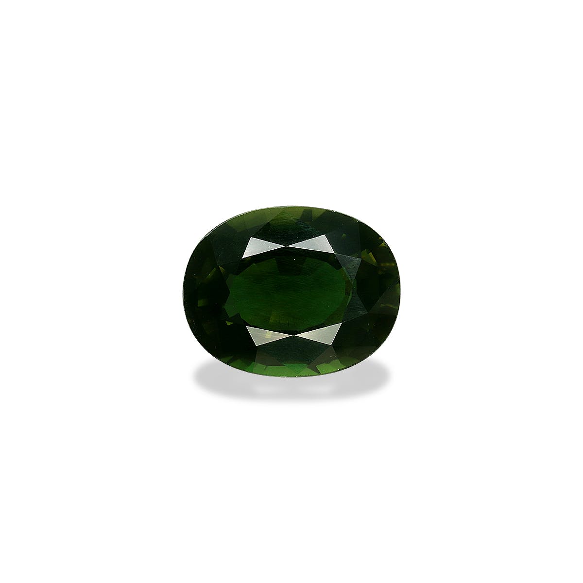 Chrome Tourmaline Oval Fine Step Cut Basil Green