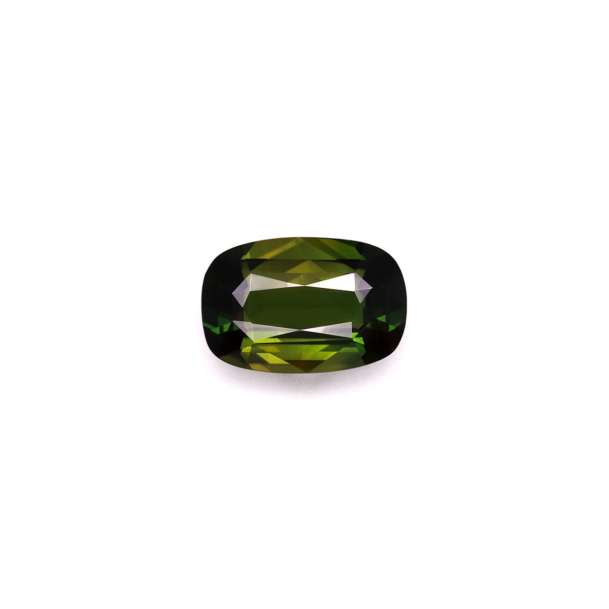 Chrome Tourmaline Cushion Fine Step Cut Moss Green