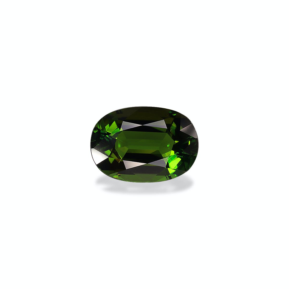 Chrome Tourmaline Oval Fine Step Cut Basil Green