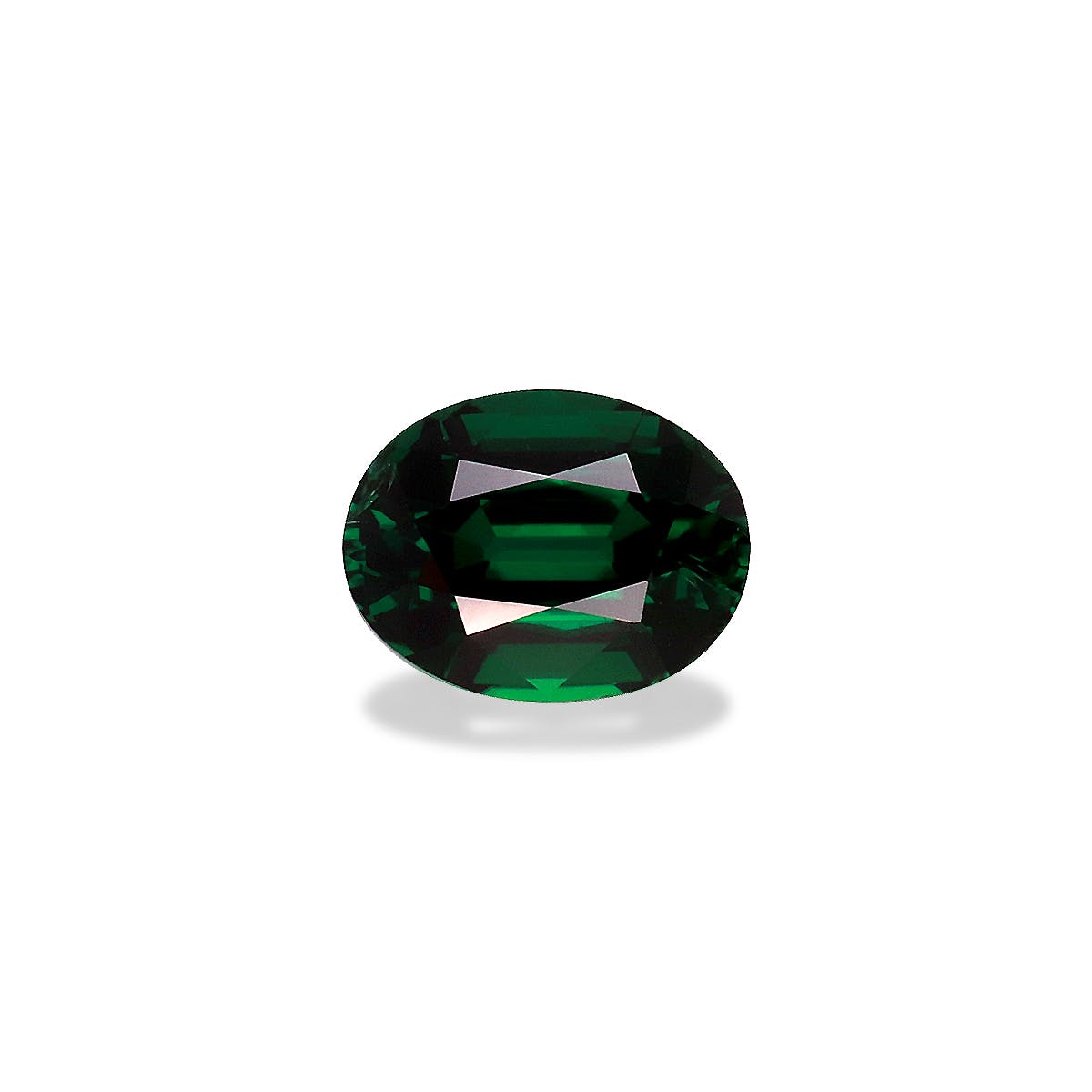 Chrome Tourmaline Oval Fine Step Cut Basil Green