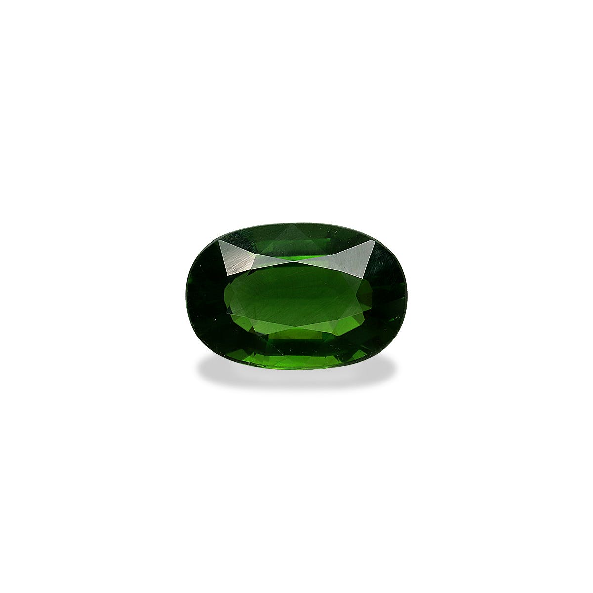 Chrome Tourmaline Oval Fine Step Cut Basil Green