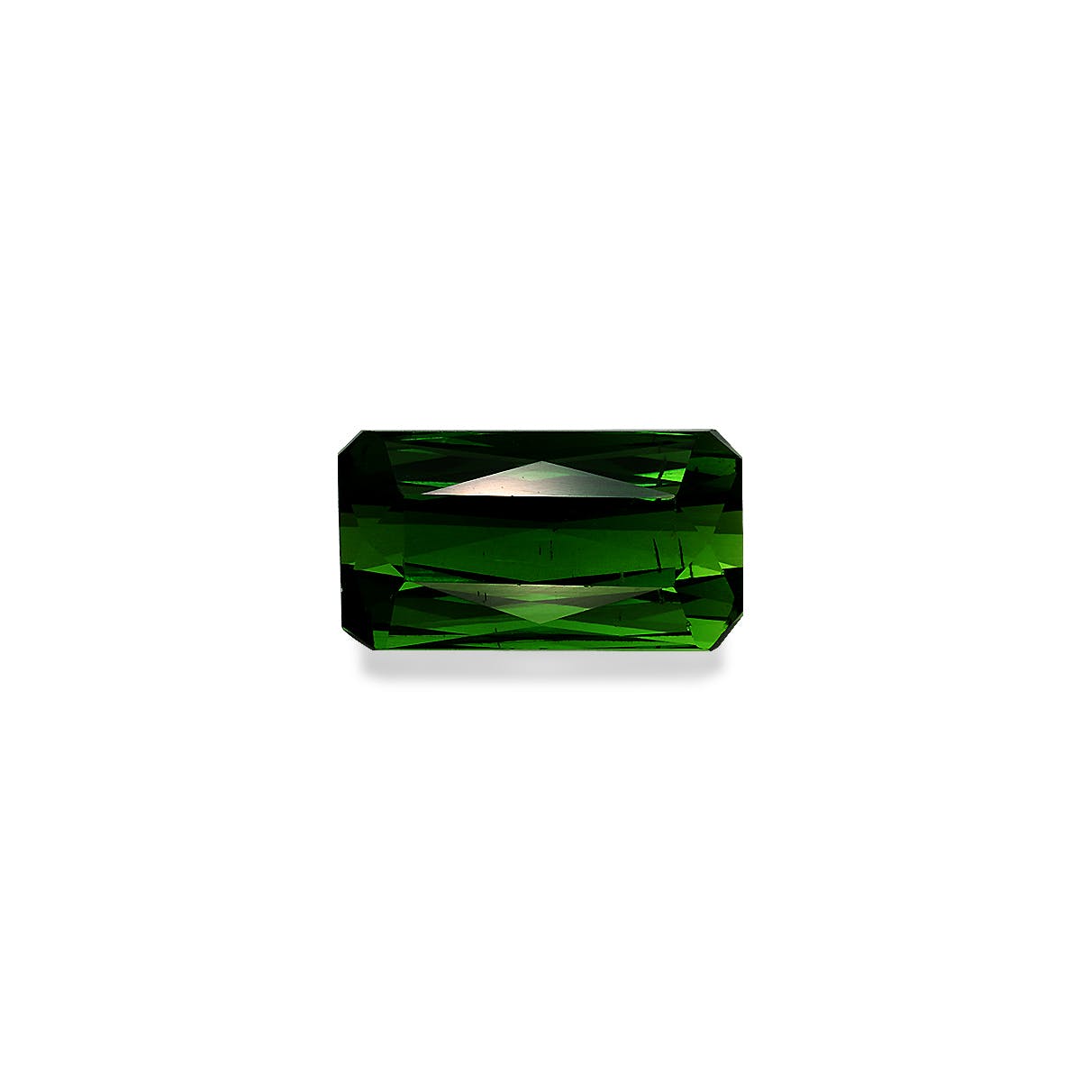 Chrome Tourmaline Rectangular Scissor Cut Green