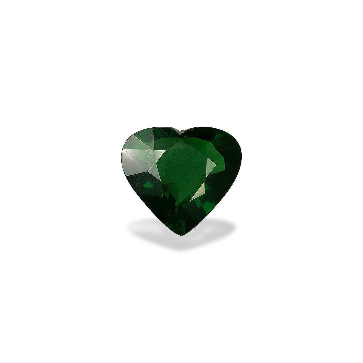 Chrome Tourmaline Heart Fine Step Cut Basil Green