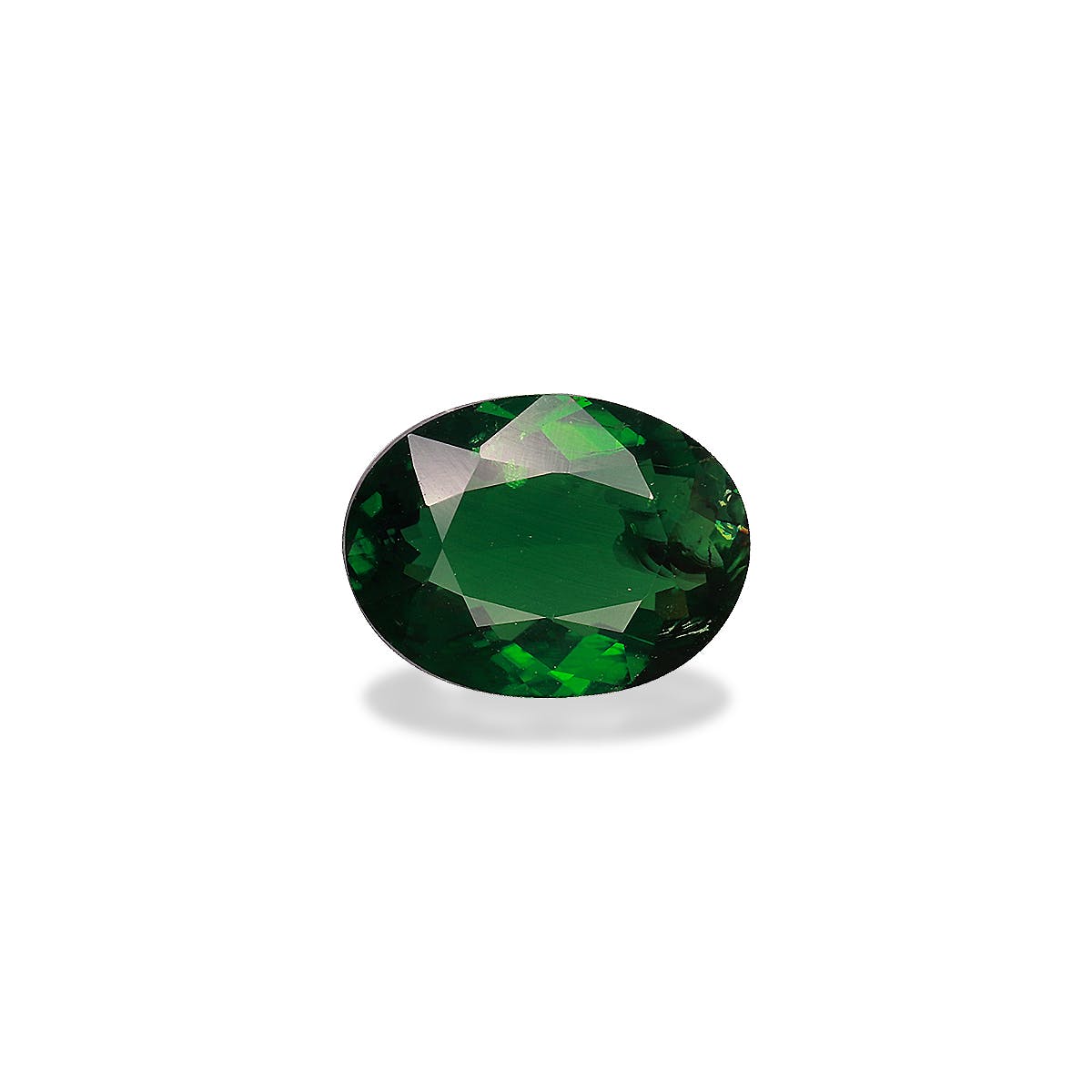 Chrome Tourmaline Oval Fine Step Cut Basil Green