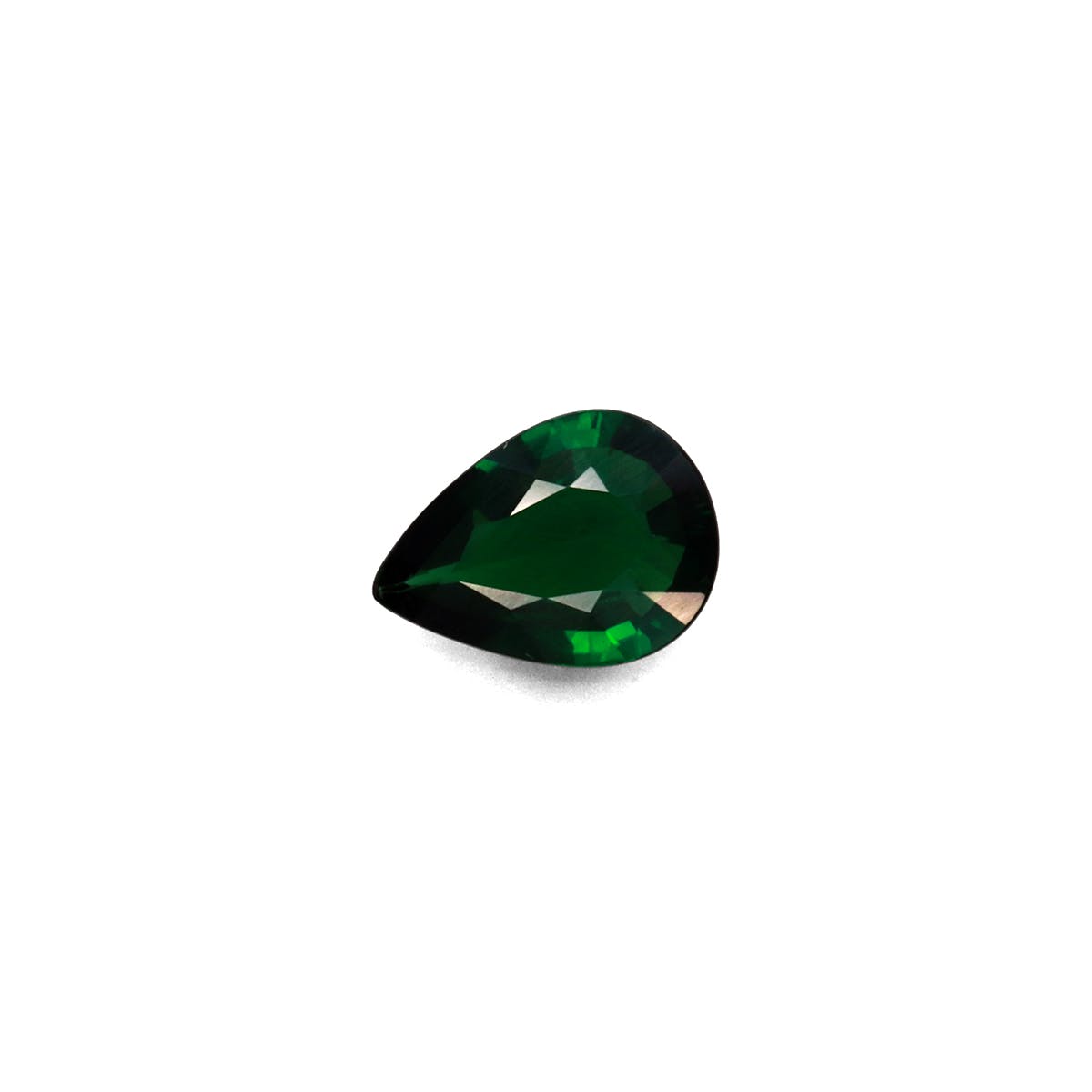 Chrome Tourmaline Pear Fine Step Cut Green