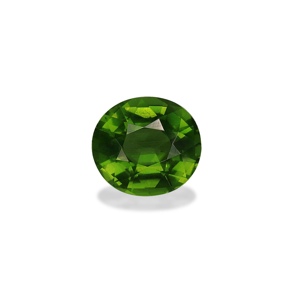 Chrome Tourmaline Oval Fine Step Cut Basil Green