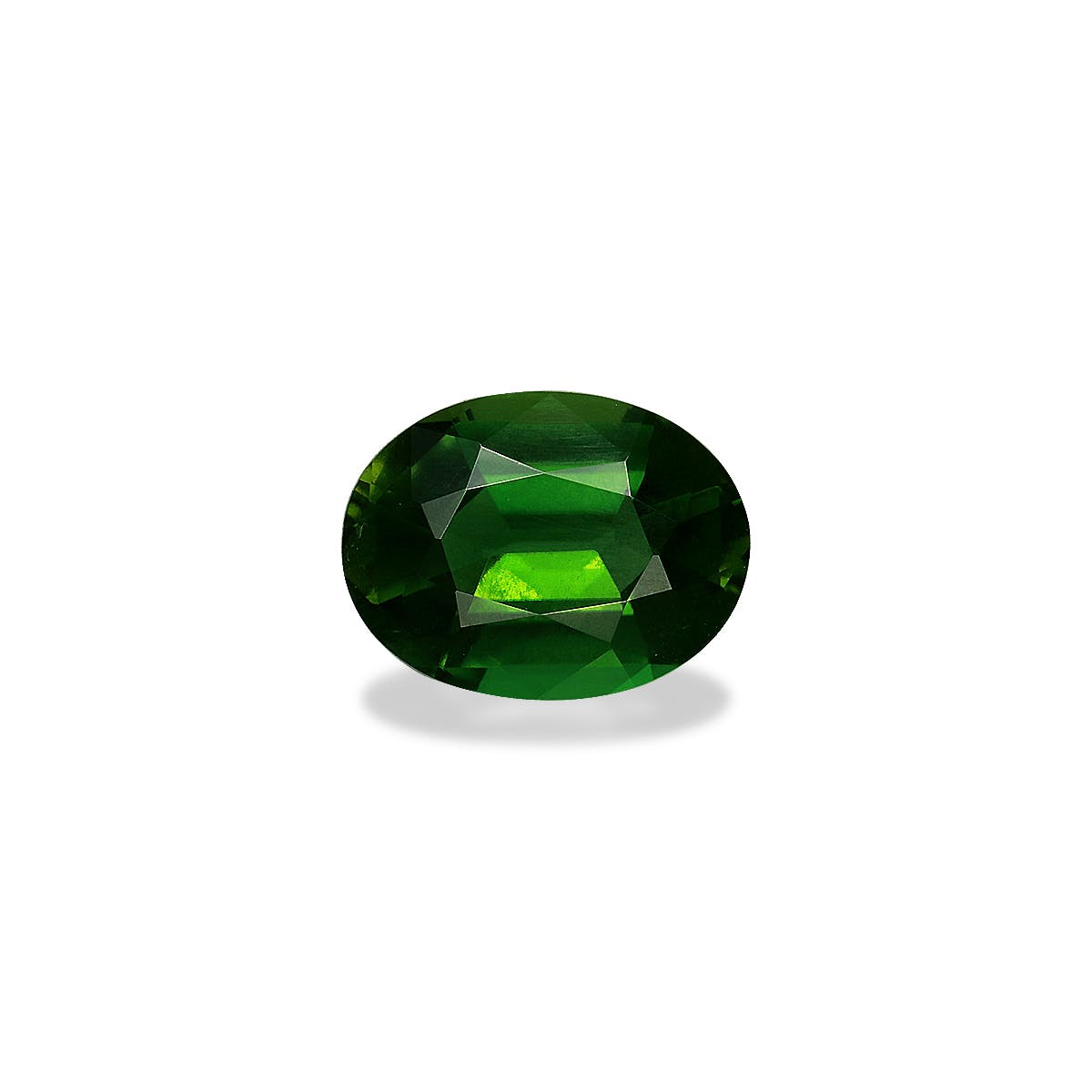 Chrome Tourmaline Oval Fine Step Cut Basil Green