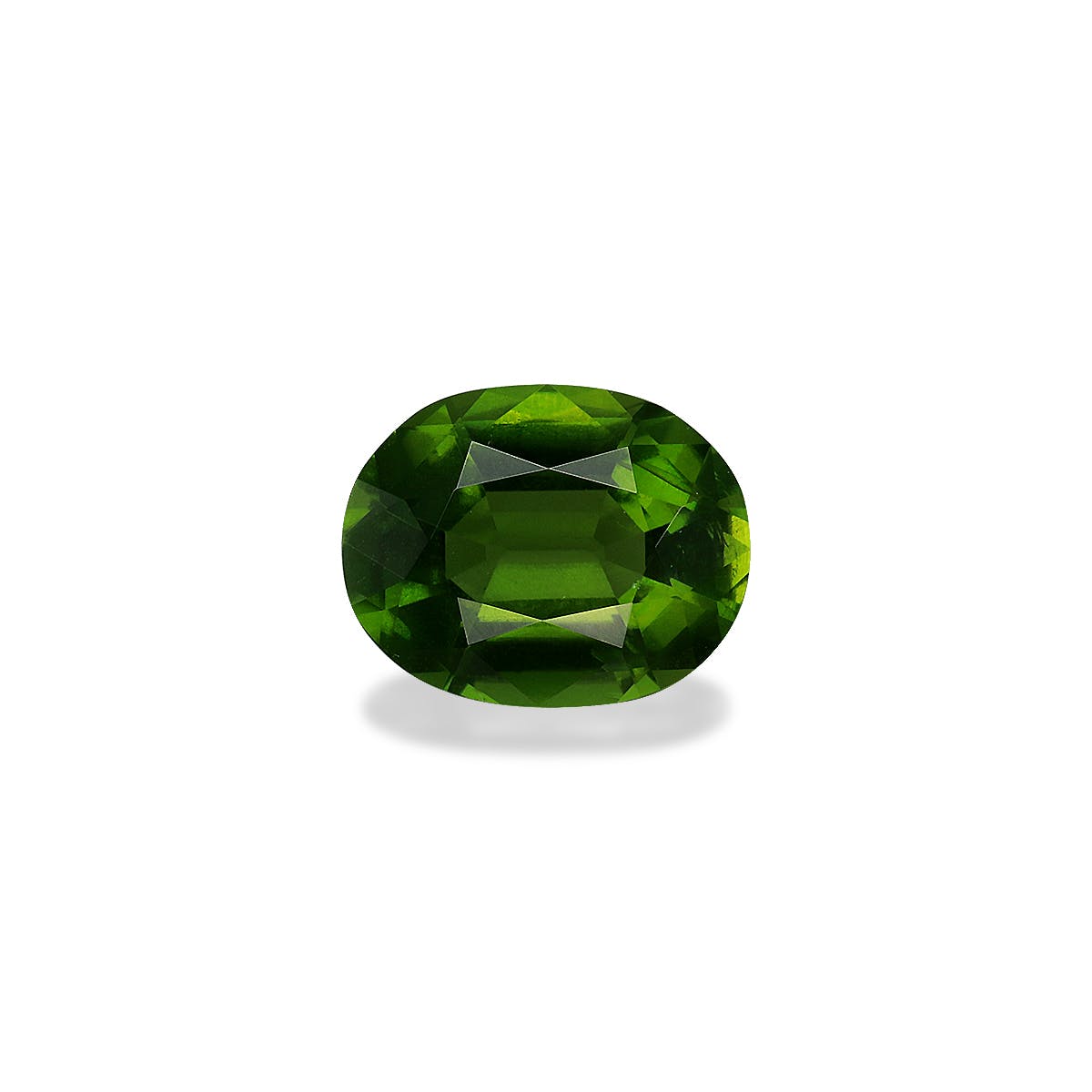 Chrome Tourmaline Oval Fine Step Cut Basil Green