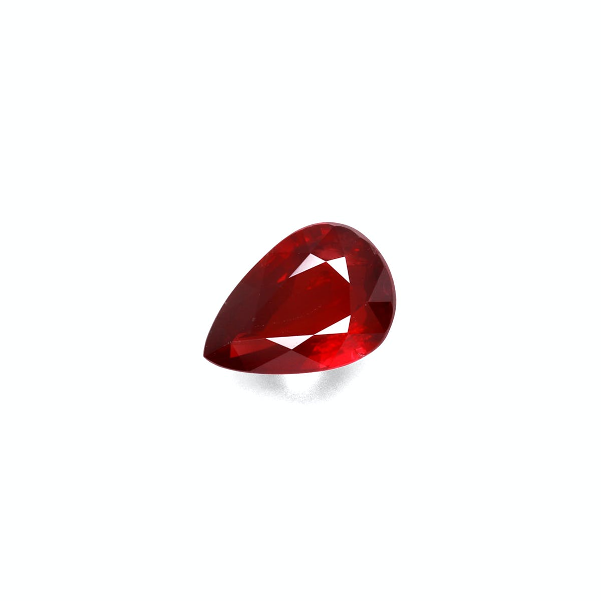 Mozambique Ruby Pear Fine Step Cut Red