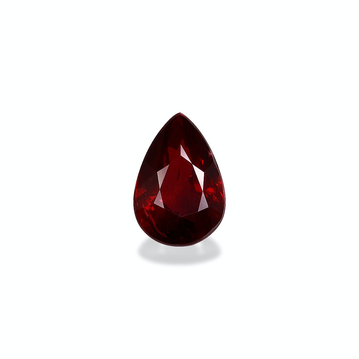 Mozambique Ruby Pear Fine Step Cut Red