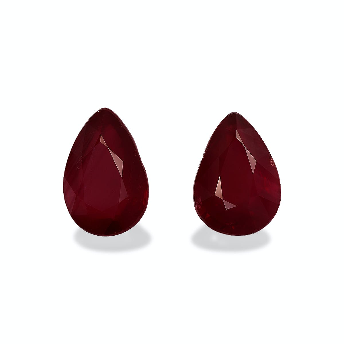 Mozambique Ruby Pear Fine Step Cut Red